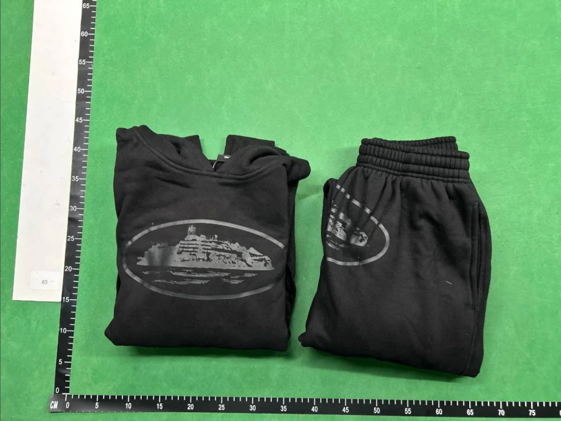 C Plus Velvet Hooded Sweatshirt Sweatpants Casual Set QC photo