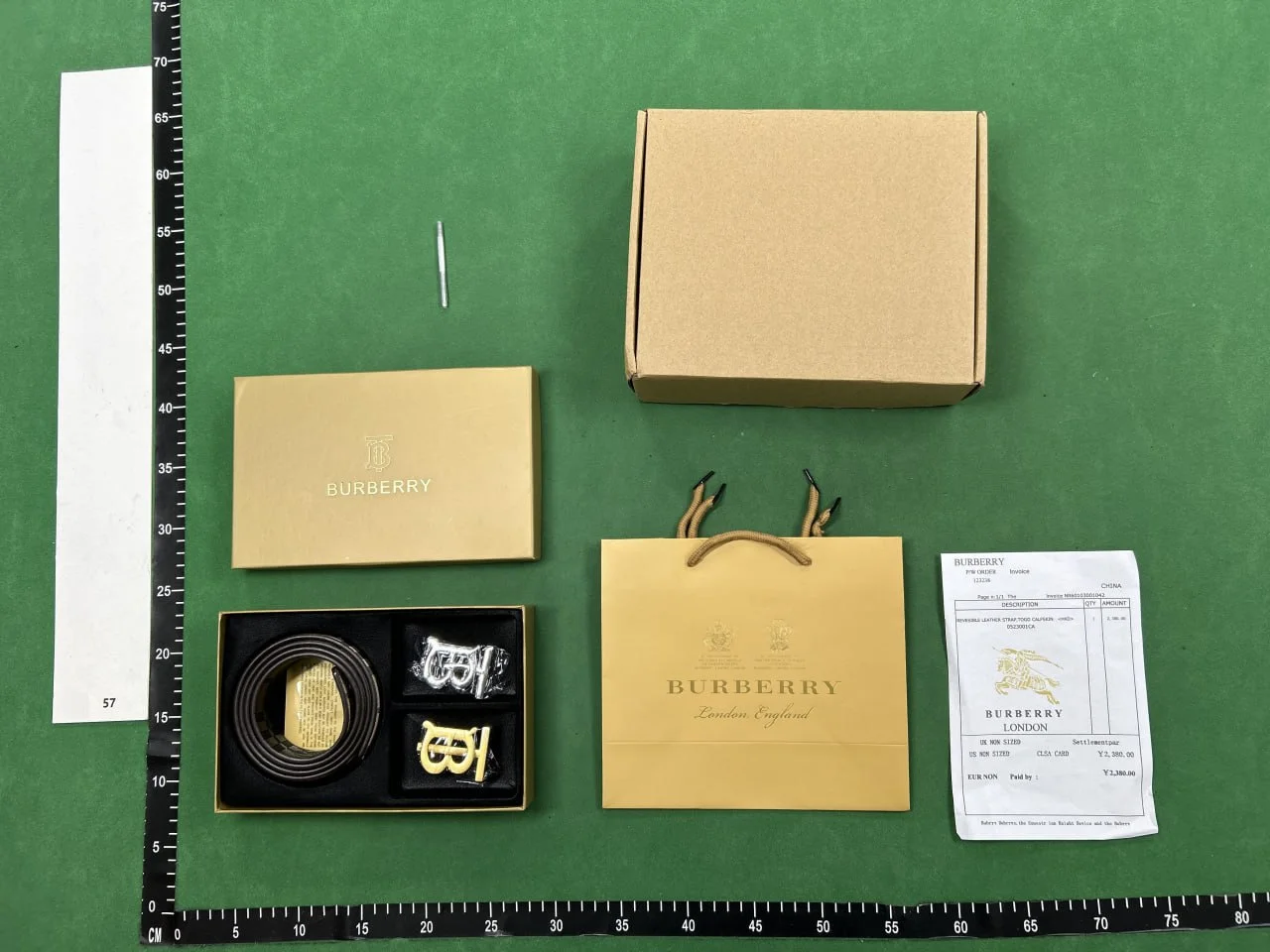 Burberry belt (40 CP) QC photo