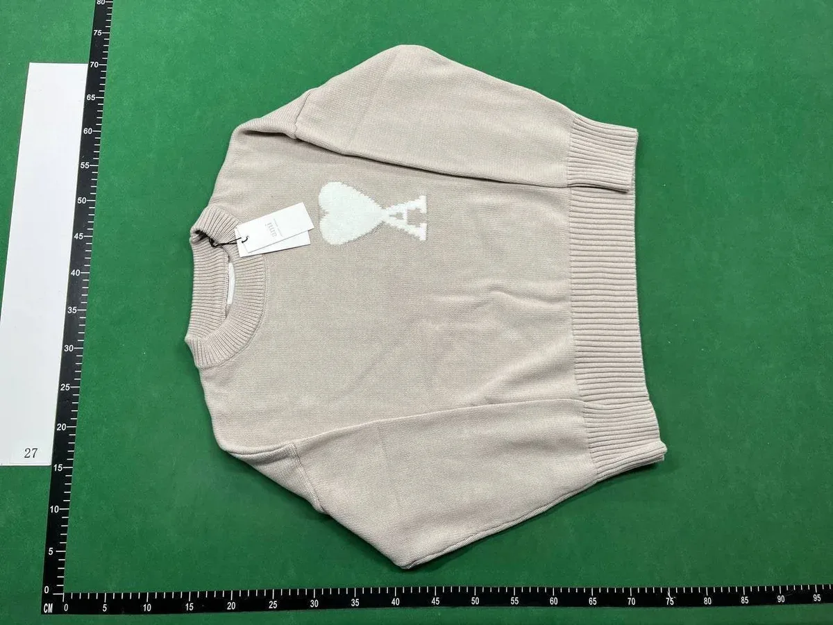 AMI All Over Heart Logo Crewneck Sweaters QC photo