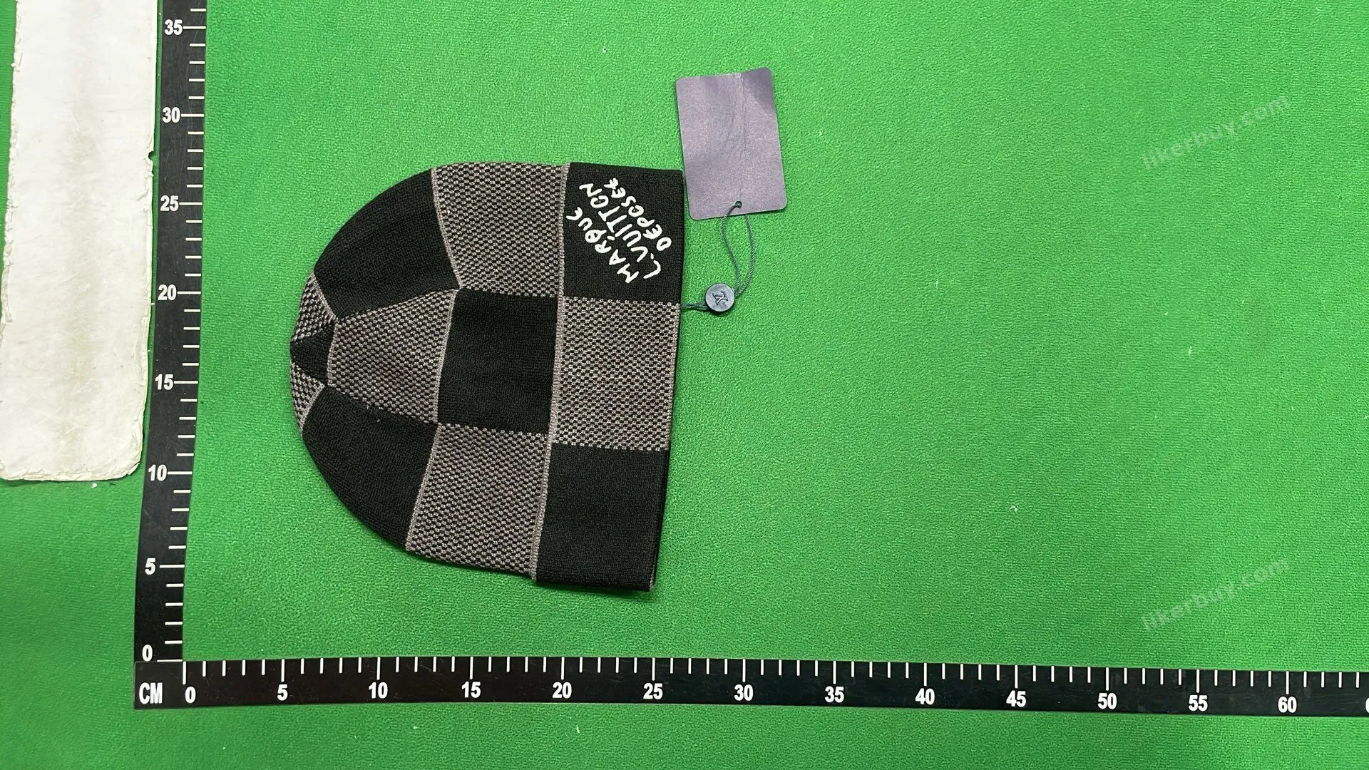 Louis Vuitton Hard White Black Beanie QC photo
