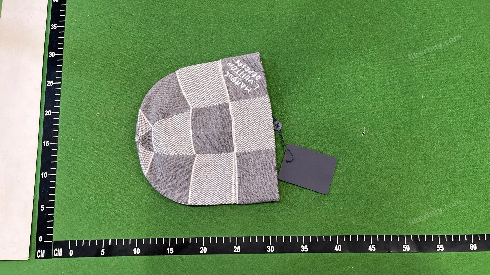 Louis Vuitton Hard White Black Beanie QC photo