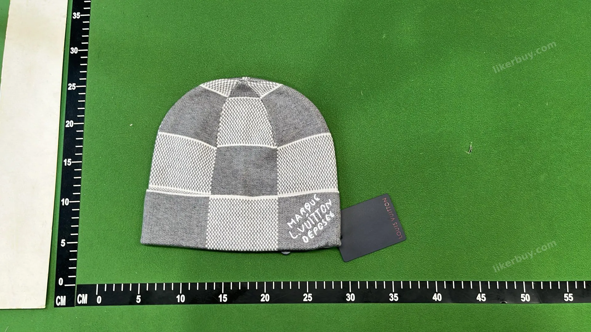 Louis Vuitton Hard White Black Beanie QC photo