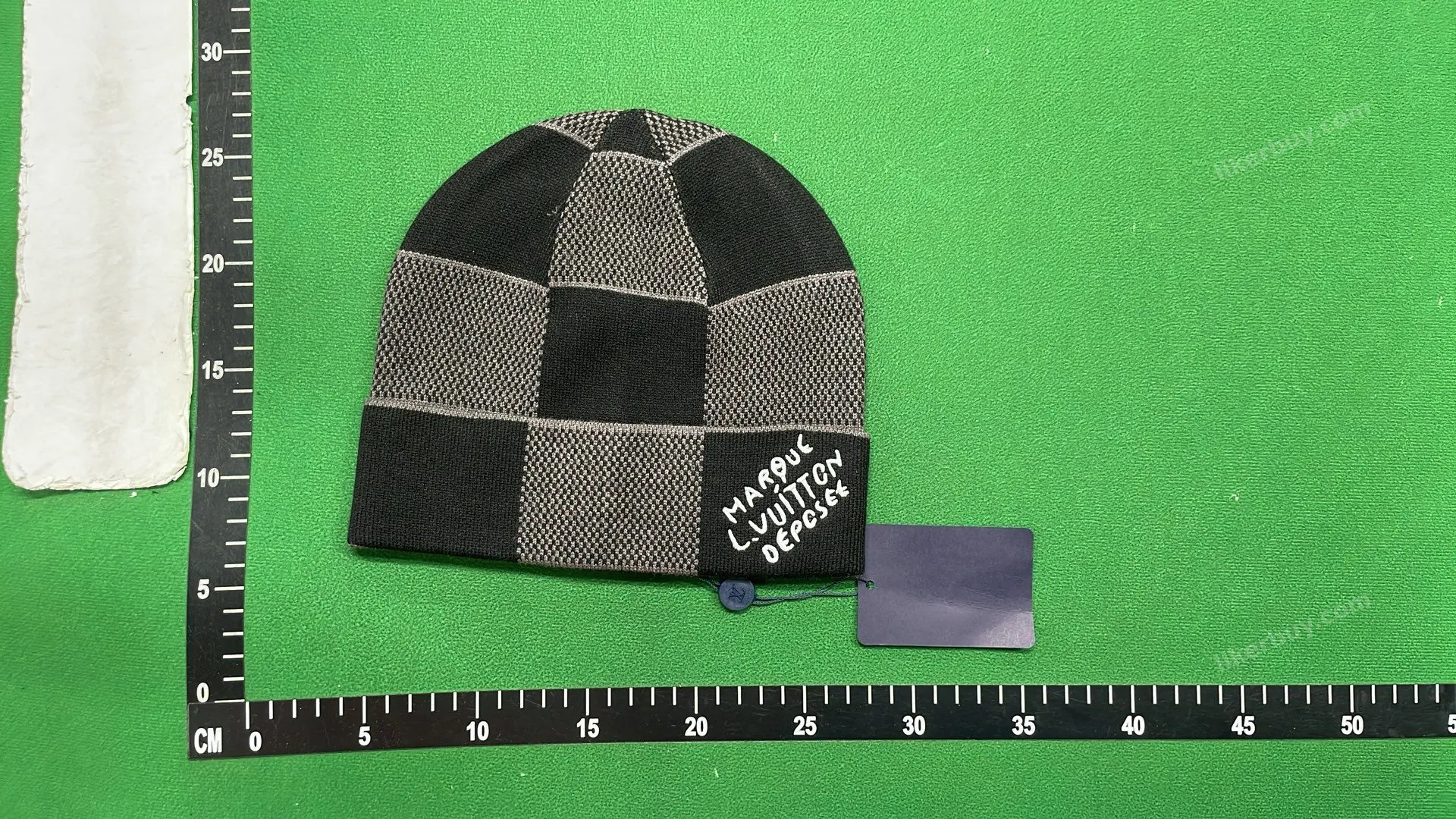 Louis Vuitton Hard White Black Beanie QC photo