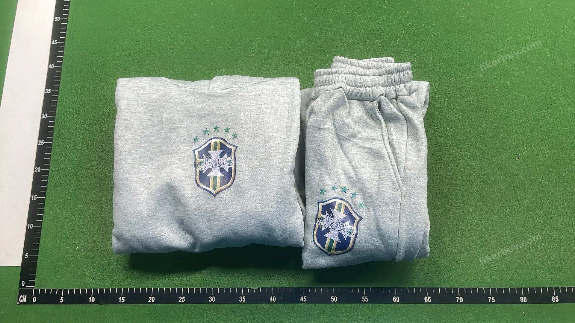 Gray Brazil Football Club Hoodie and Pants Set QC photo
