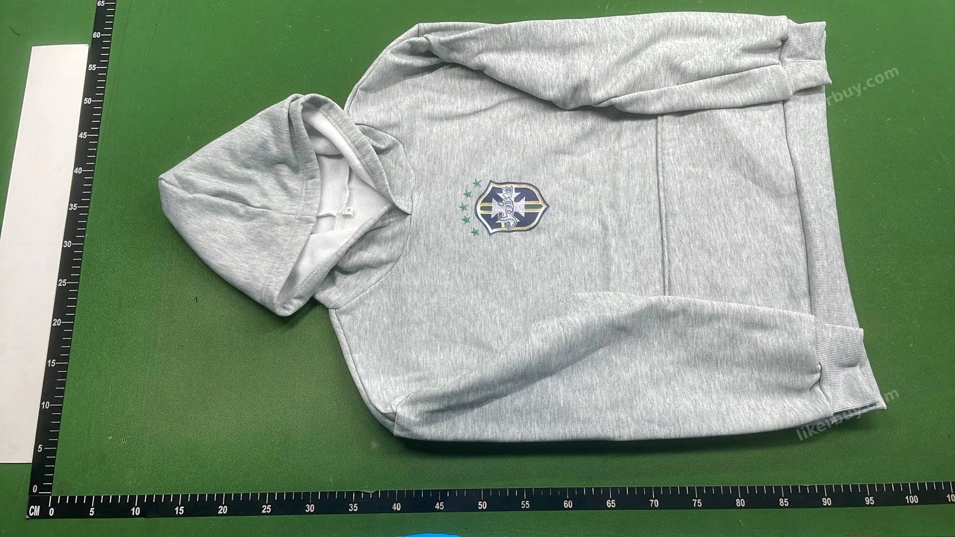 Gray Brazil Football Club Hoodie and Pants Set QC photo