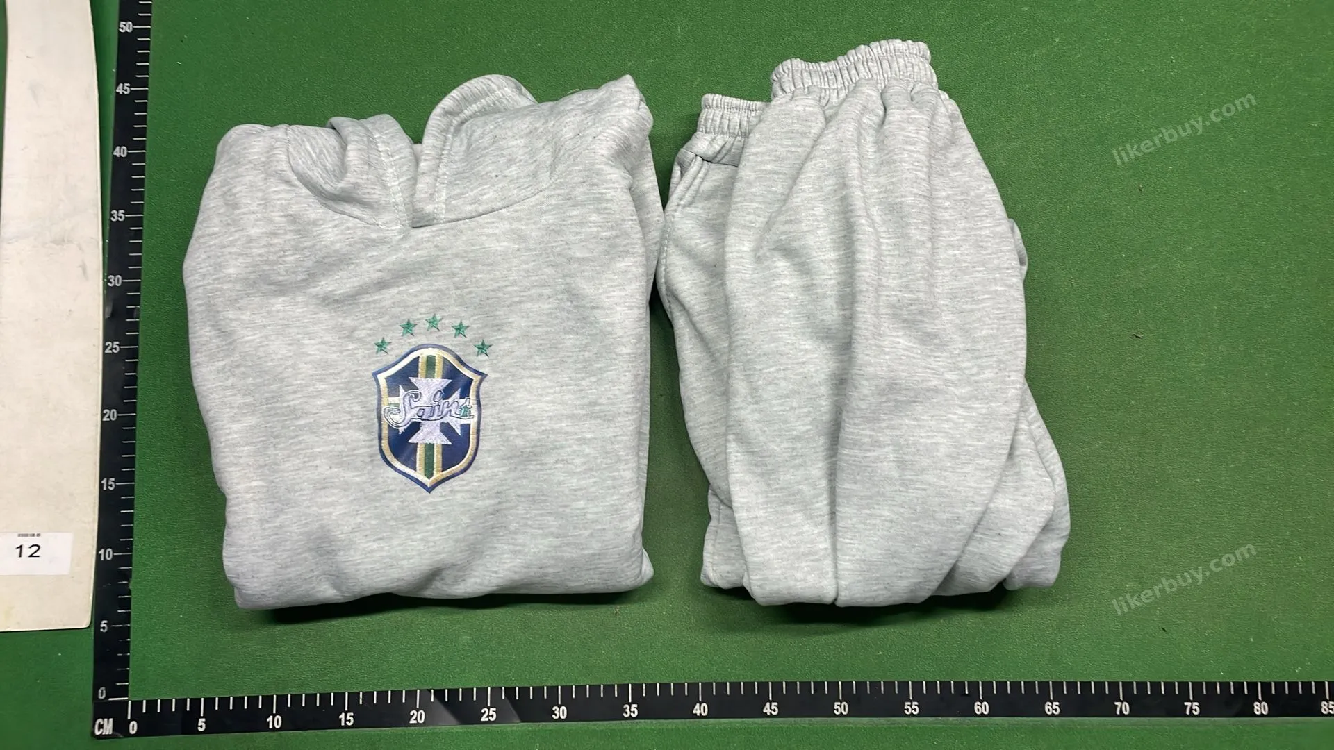 Gray Brazil Football Club Hoodie and Pants Set QC photo