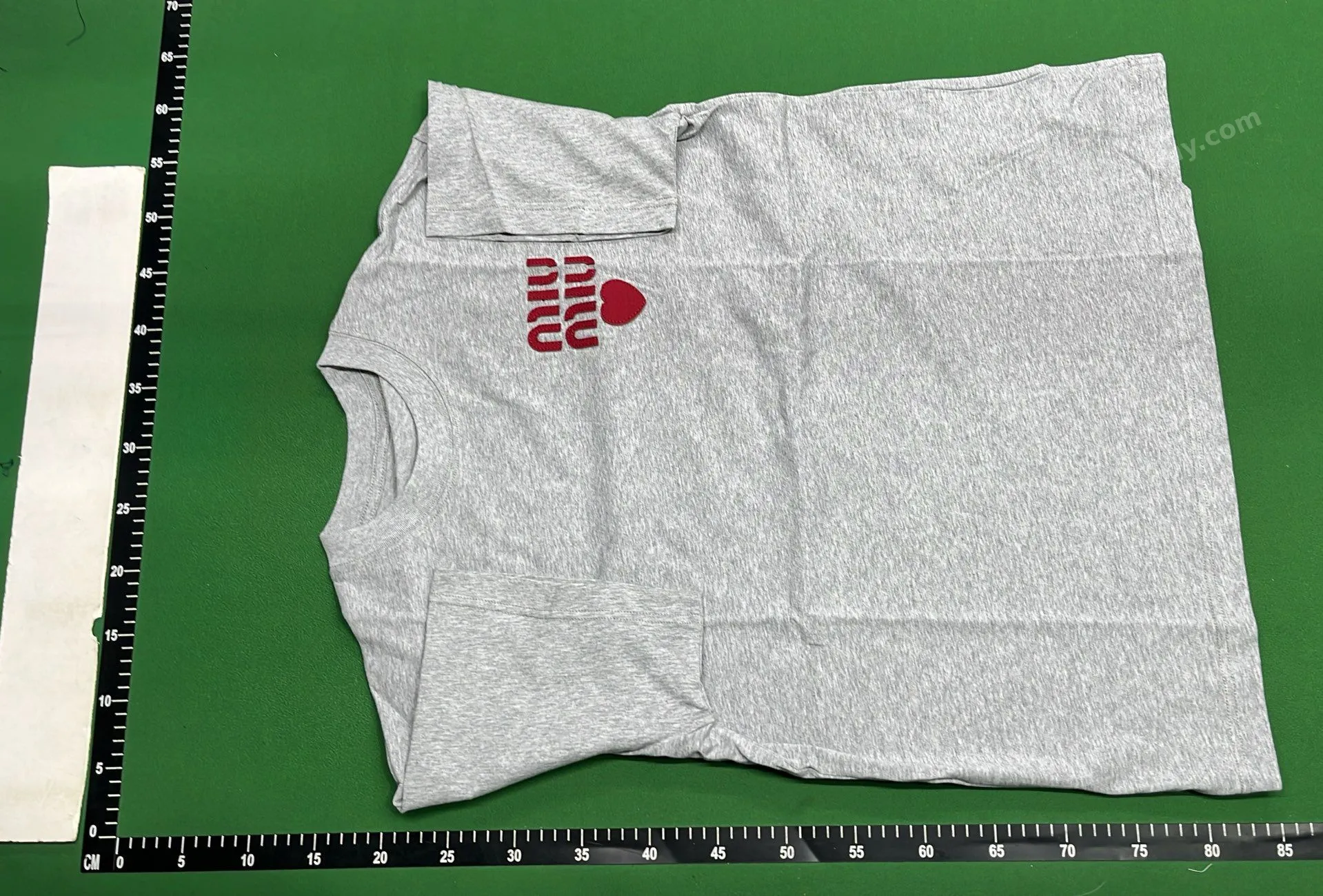 Miu Miu Heart Logo Oversized T-Shirts QC photo